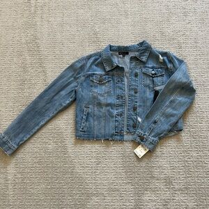 NWT cropped denim jacket